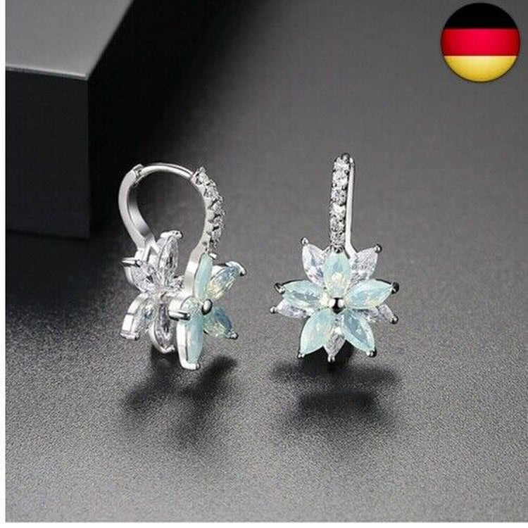 Josfeva Creolen Ohrringe Für Damen, Klein Hoop Ring Huggie Kreolen, Blumen