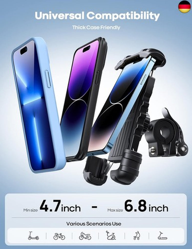 Lamicall Handyhalterung Fahrrad, Handyhalter Motorrad - Universal 360° Fahrrad