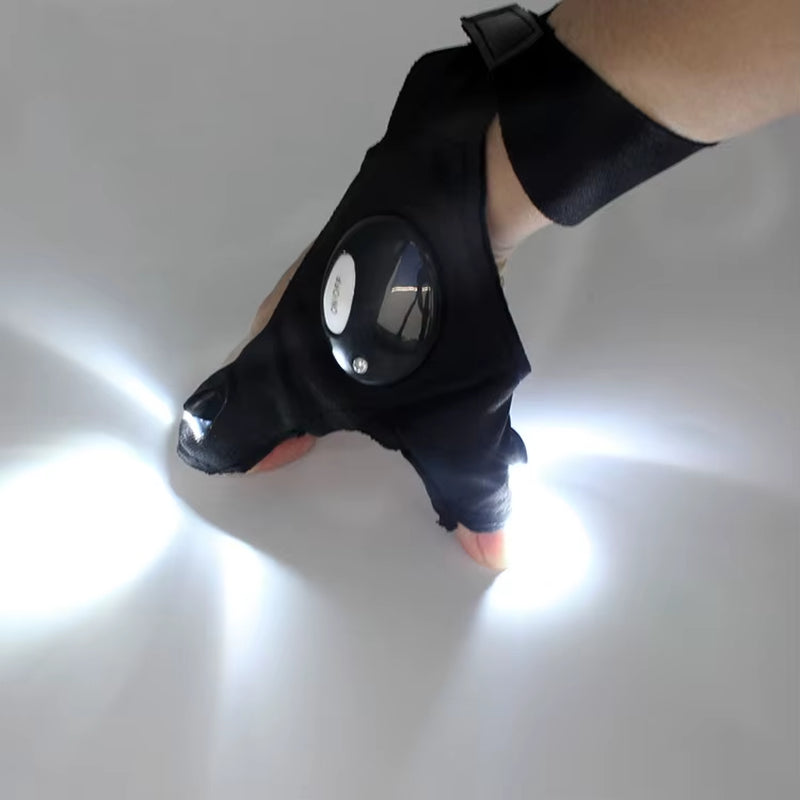 LED Rechargeable Flashlight Gloves Outdoor Fishing Gloves Tools Glove Lights Finger Unique Cool Gadgets Gifts