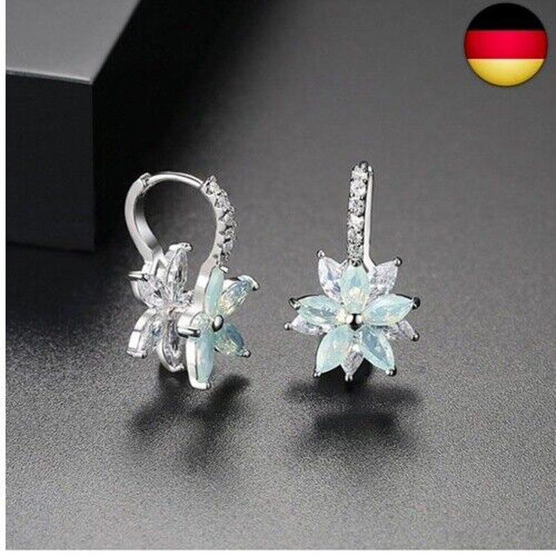 Josfeva Creolen Ohrringe Für Damen, Klein Hoop Ring Huggie Kreolen, Blumen