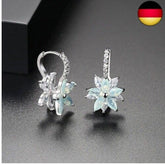Josfeva Creolen Ohrringe Für Damen, Klein Hoop Ring Huggie Kreolen, Blumen