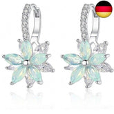 Josfeva Creolen Ohrringe Für Damen, Klein Hoop Ring Huggie Kreolen, Blumen