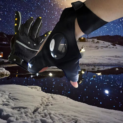 LED Rechargeable Flashlight Gloves Outdoor Fishing Gloves Tools Glove Lights Finger Unique Cool Gadgets Gifts