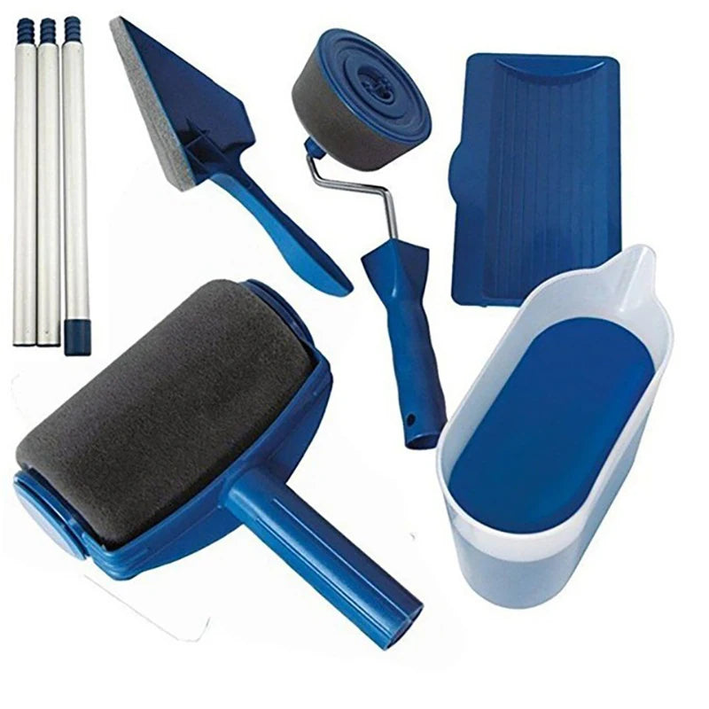 Transform Your Space with the 8-Piece Multifunctional Paint Roller Set - Quick, Easy, and Mess-Free Painting!