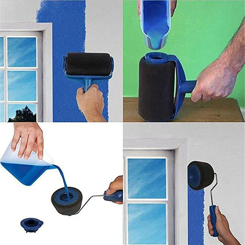 Transform Your Space with the 8-Piece Multifunctional Paint Roller Set - Quick, Easy, and Mess-Free Painting!