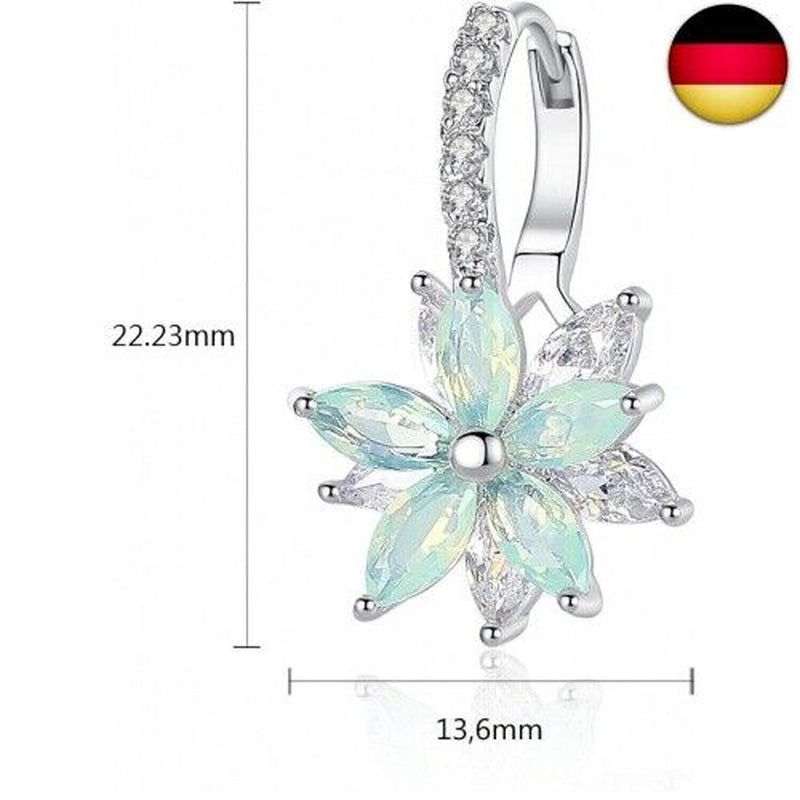 Josfeva Creolen Ohrringe Für Damen, Klein Hoop Ring Huggie Kreolen, Blumen