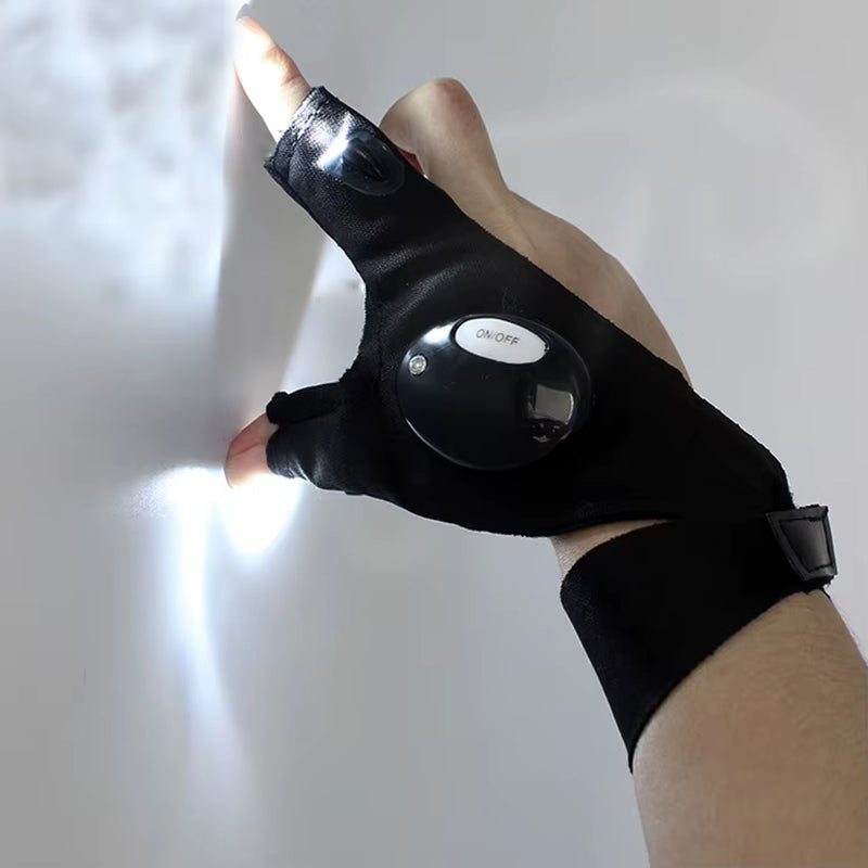 LED Rechargeable Flashlight Gloves Outdoor Fishing Gloves Tools Glove Lights Finger Unique Cool Gadgets Gifts