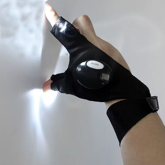 LED Rechargeable Flashlight Gloves Outdoor Fishing Gloves Tools Glove Lights Finger Unique Cool Gadgets Gifts