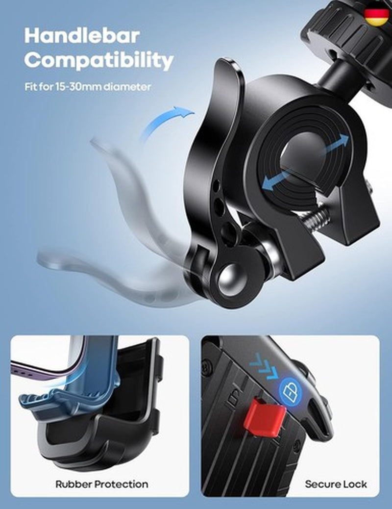 Lamicall Handyhalterung Fahrrad, Handyhalter Motorrad - Universal 360° Fahrrad