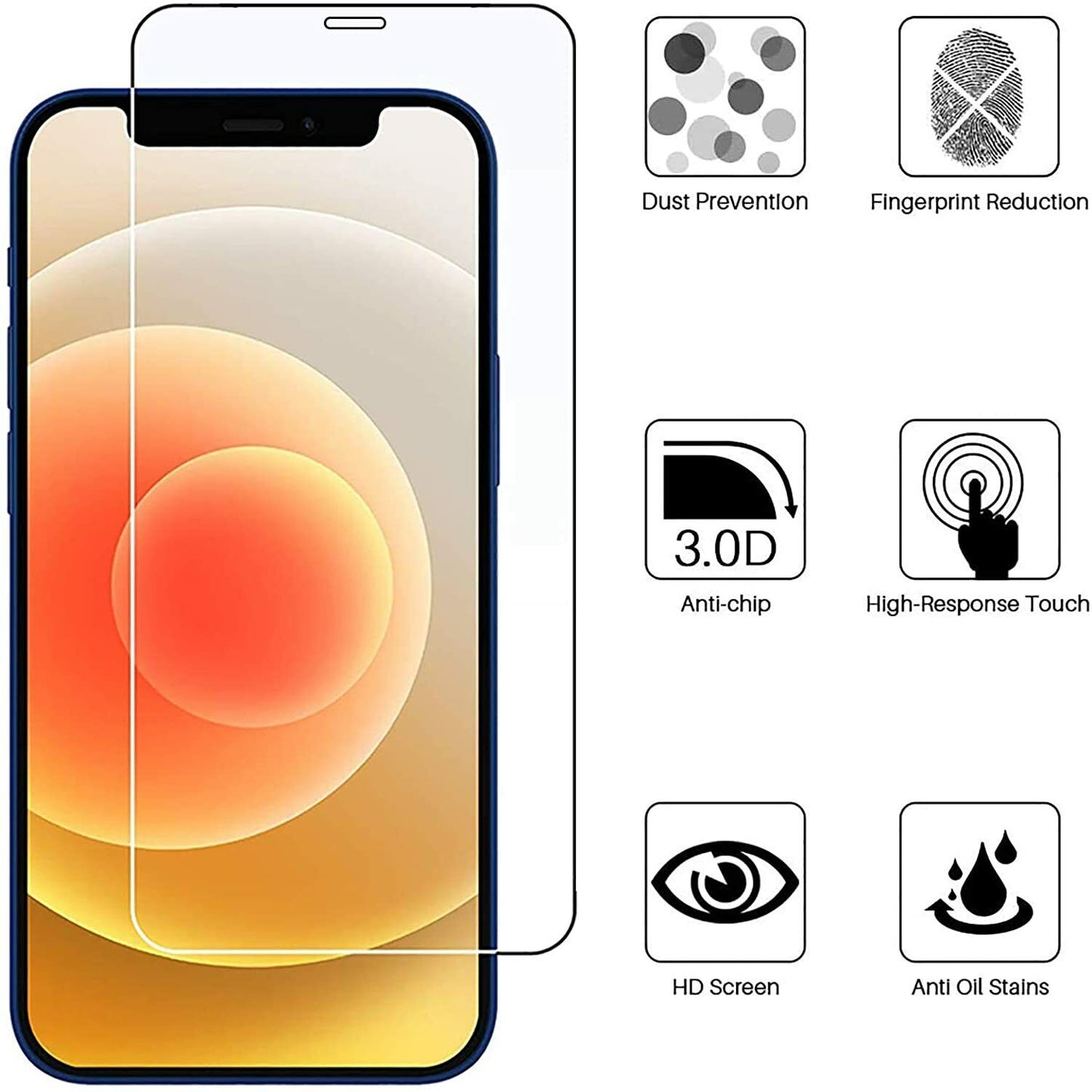 3X Schutzglas Für Iphone 16E 16 15 14 13 12 11 XS Pro Max 8 plus SE Glasfolie