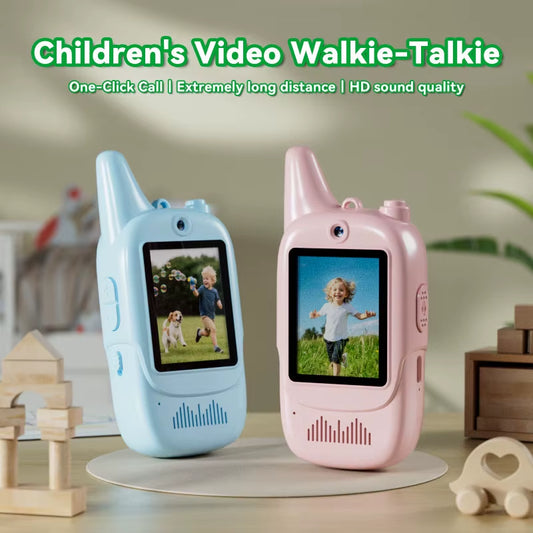 Exciting 2-Pack Walkie Talkie Set for Kids - Newest Model with 2-Inch IPS Screen, Perfect Birthday and Christmas Gifts!